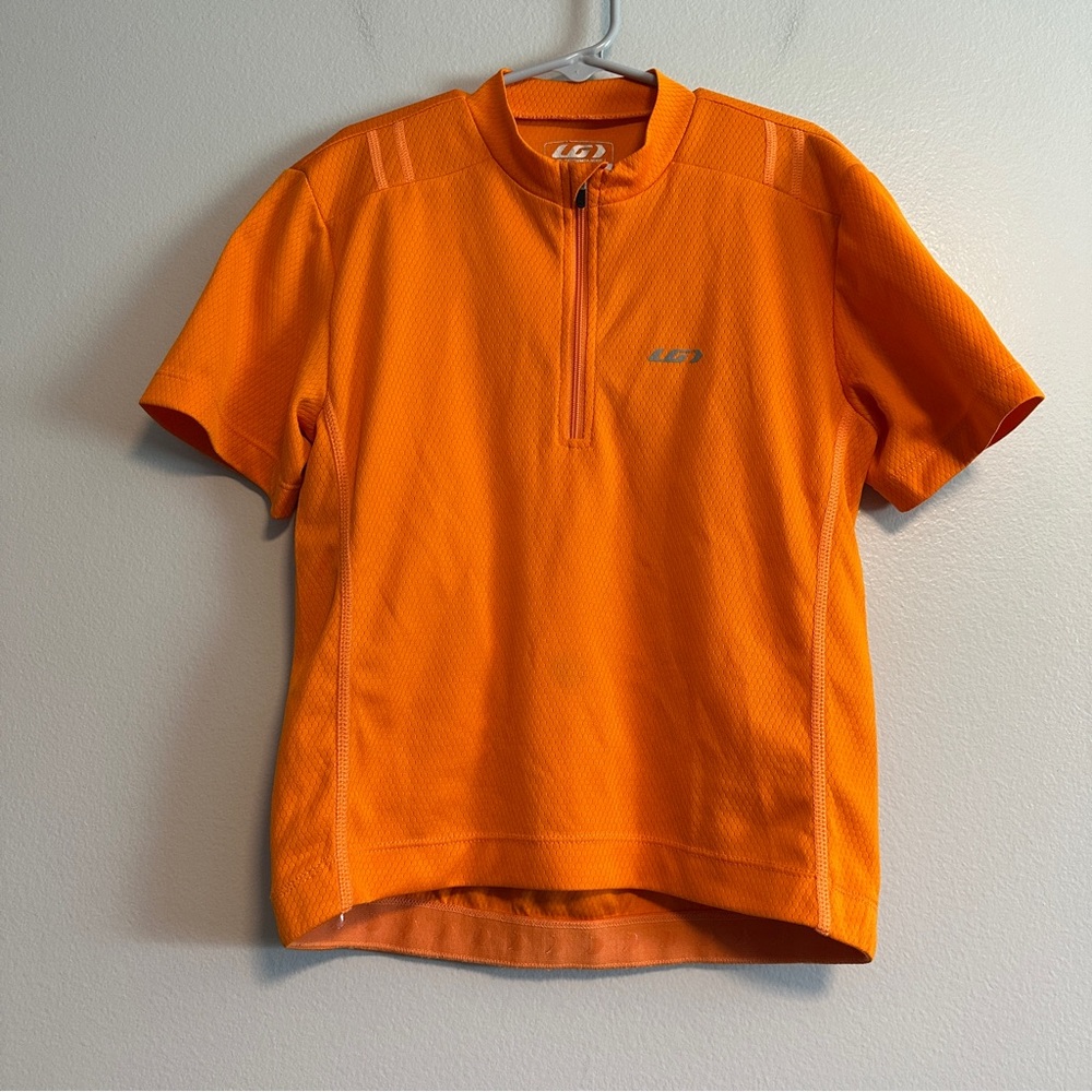 LG Louis Garneau Biking Reflective Orange Short Sleeve Shirt Kids Size S
